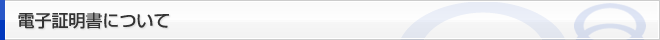 電子証明書について